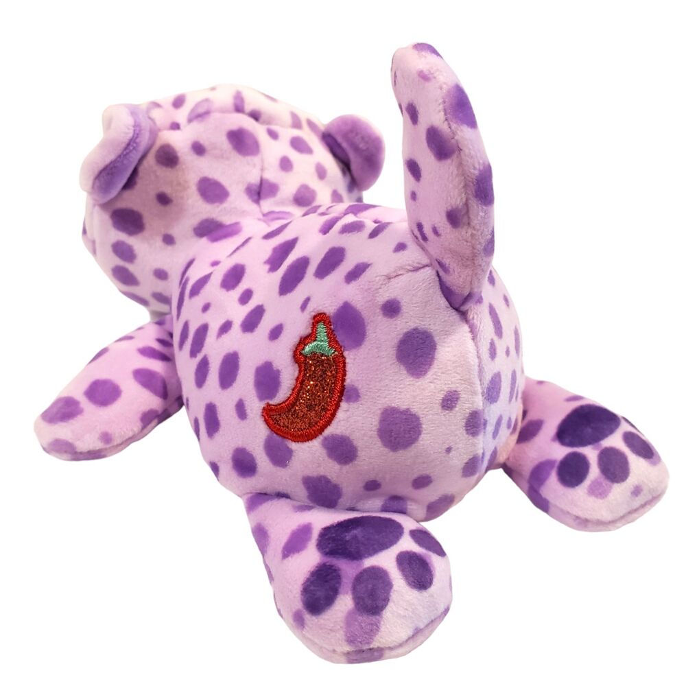 Purple Cheetah Cat Chili Pepper Rapidito Stuffed Animal Toy Cutetitos Basic Fun - Picture 3 of 6